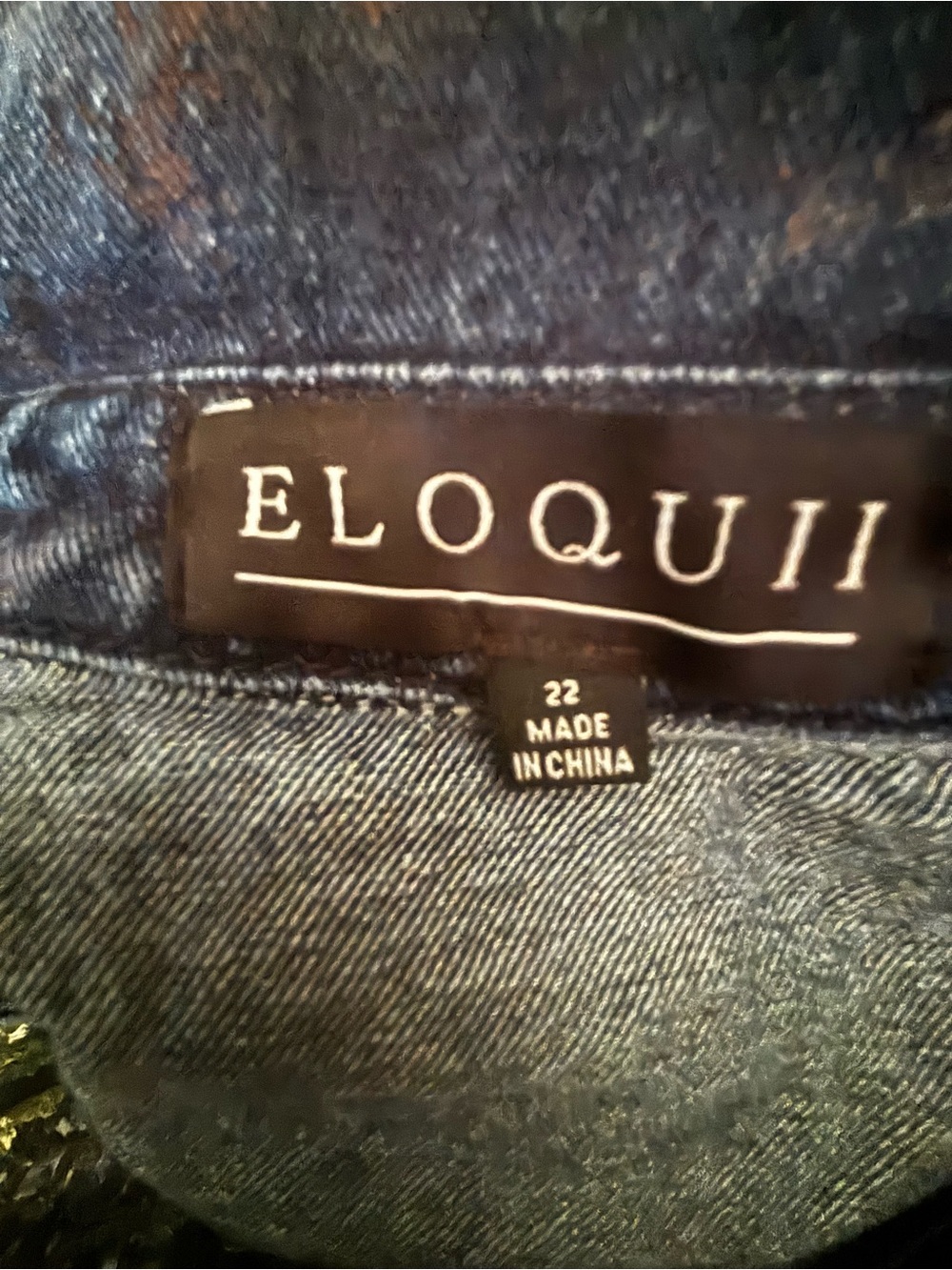 Eloquii Women’s Dark Blue Denim Jumpsuit - Picture 4 of 4